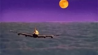 Картинка: ночью из самолета отлично видны все аномалии купола плоской земли
