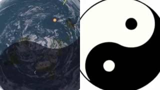 Картинка: плоская земля - солнце и луна = инь и ян.