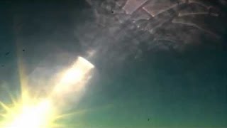 Картинка: ракета вылетела за пределы купола плоской земли через голограмму луны, уникальные кадры без монтажа
